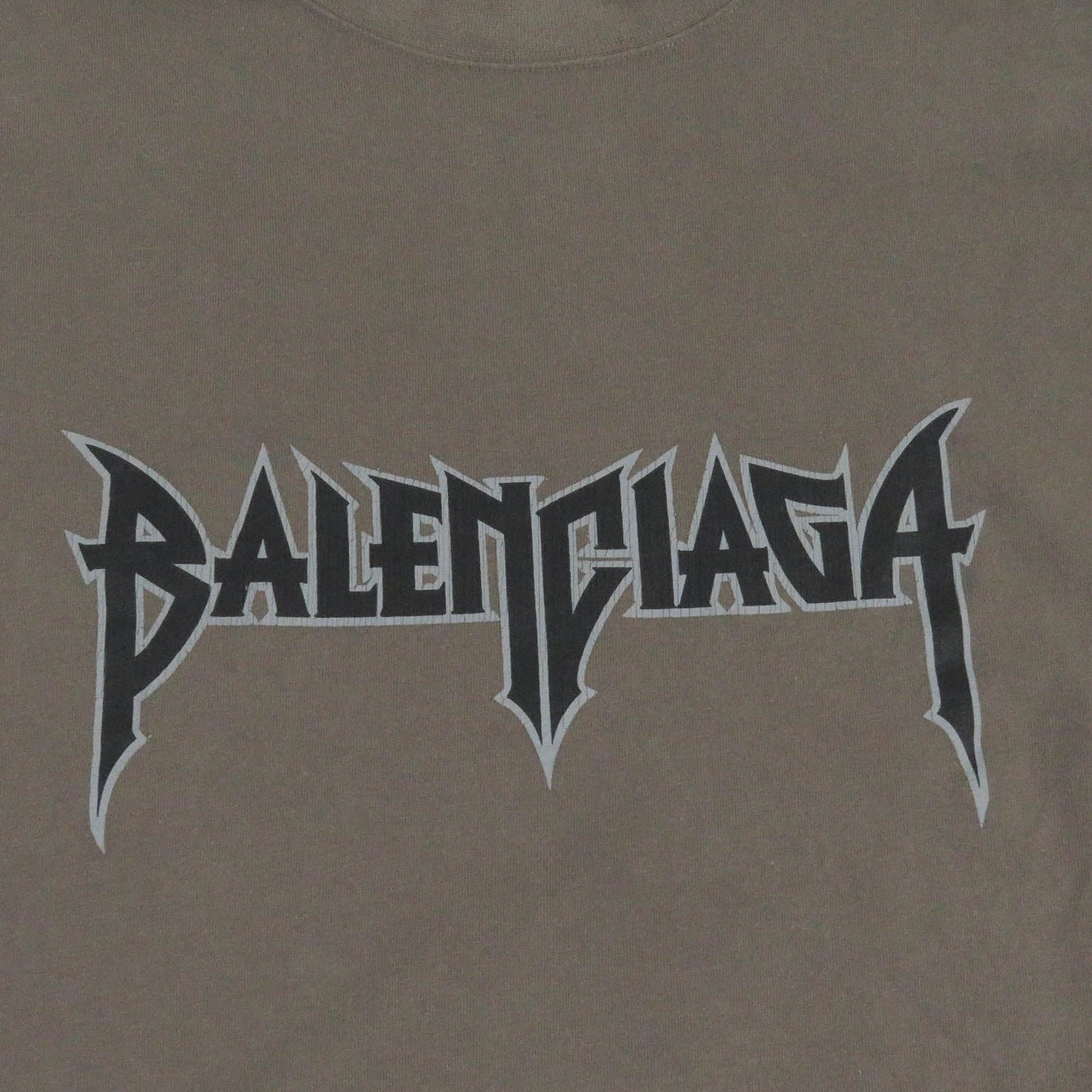 Balenciaga Distressed Oversized T-shirt Brown