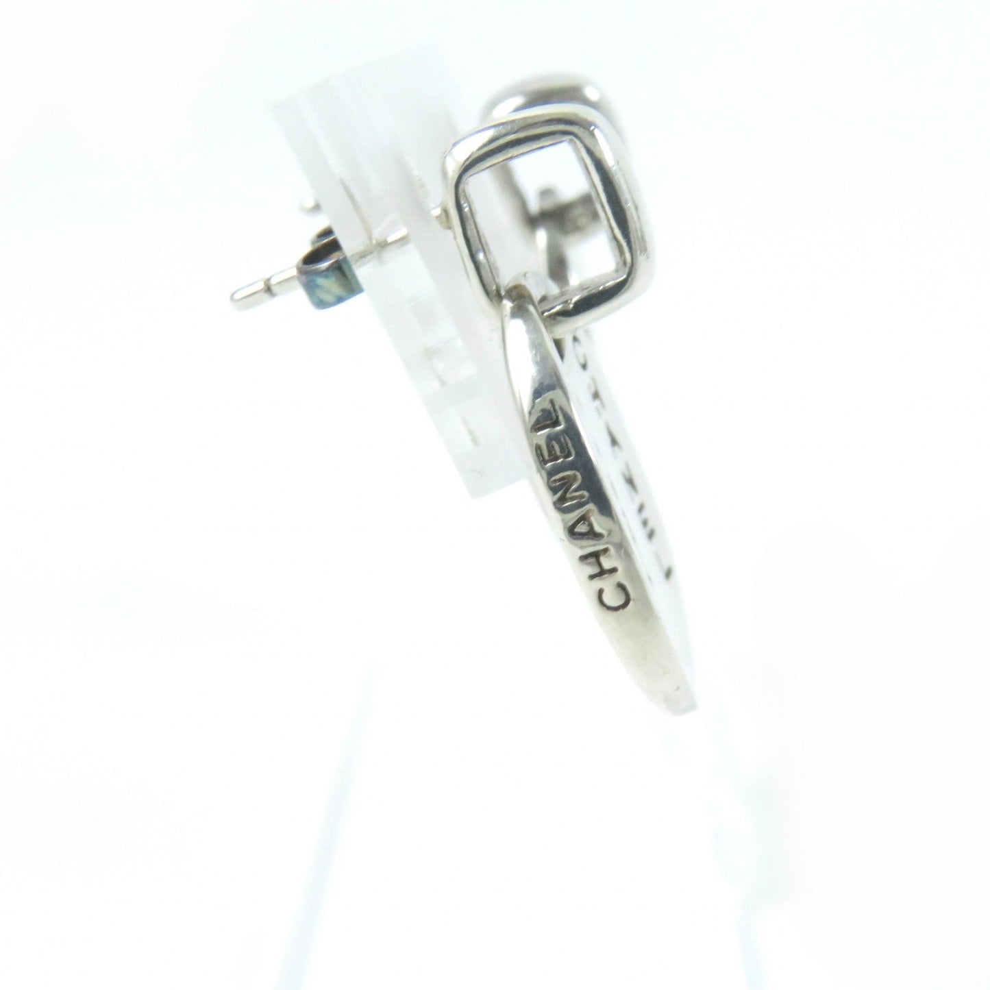 Chanel Silver Oval Earrings SV925