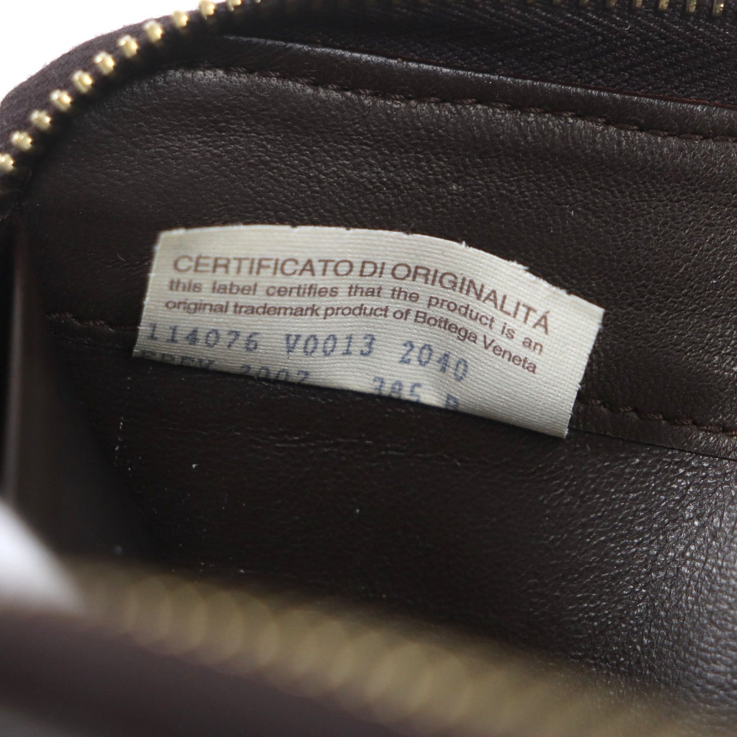 Bottega Veneta Leather Zip Wallet 114076