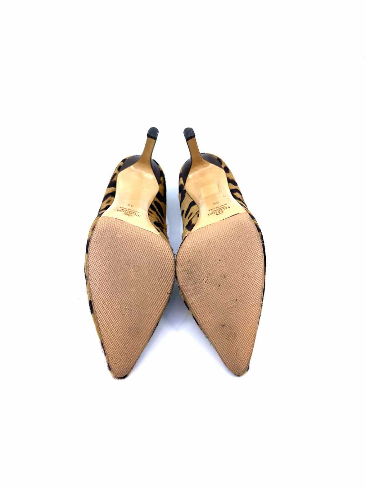 VALENTINO Size 9 Brown PONY HAIR Cheetah print Pumps