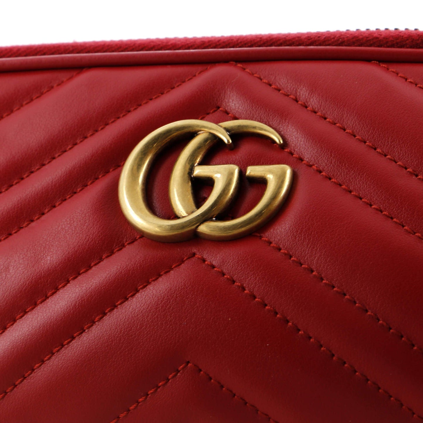 GG Marmont Triple Zip Chain Bag Matelasse Leather Mini