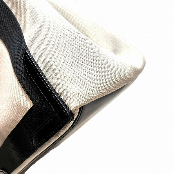 Balenciaga Cabas Canvas Leather Tote Bag