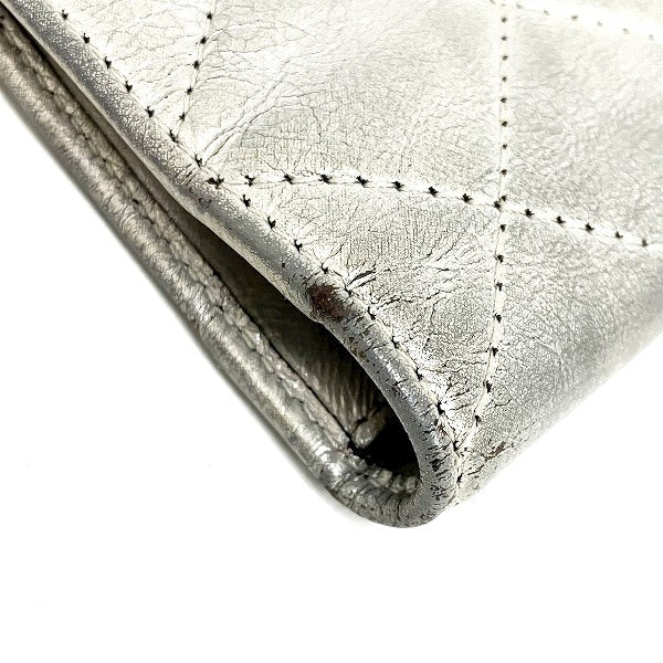 Chanel Cambon Line Silver Bifold Wallet