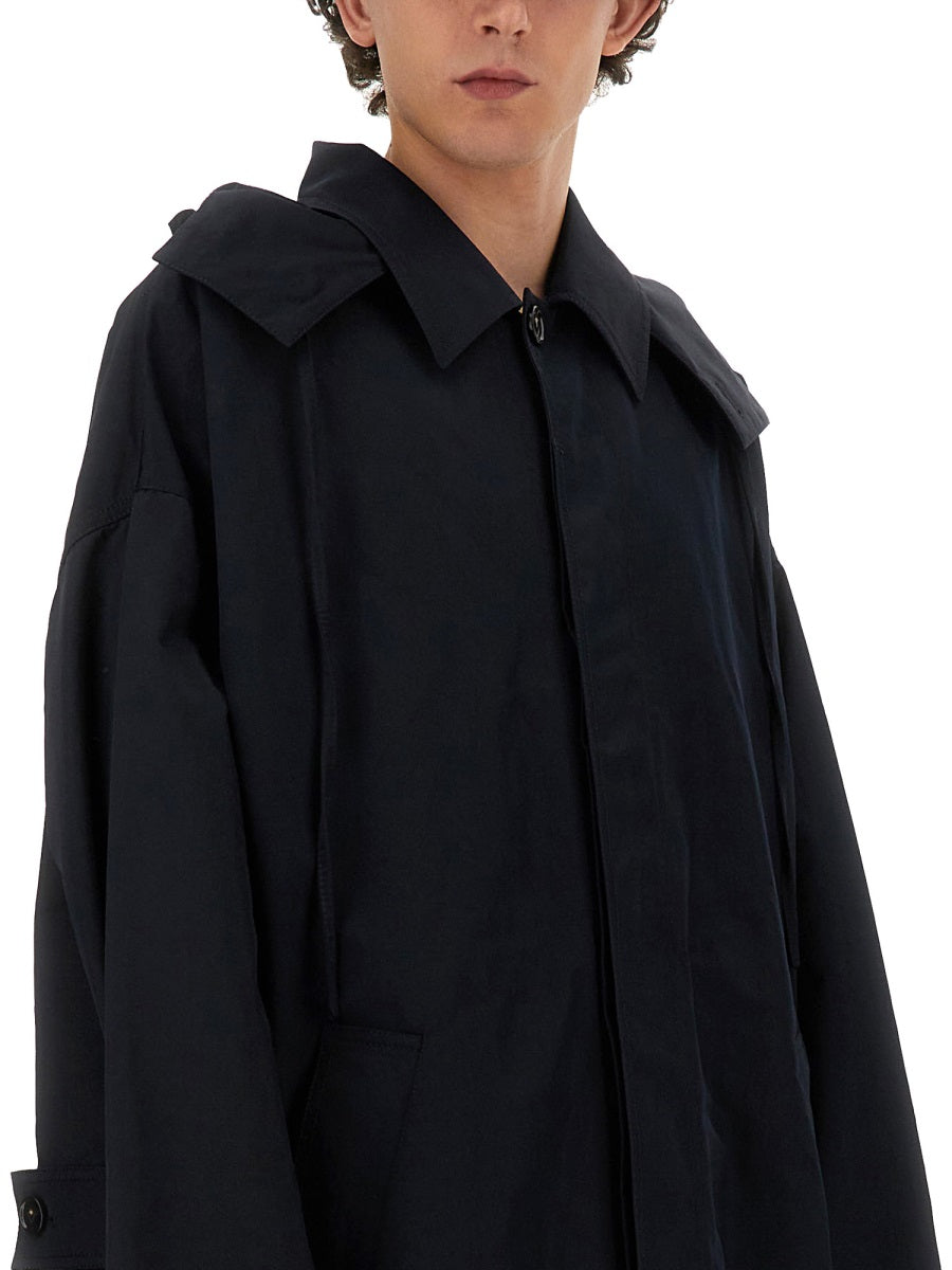 Bottega Veneta Men Hooded Trench Coat