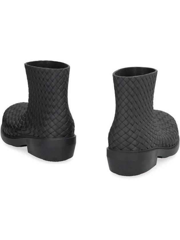 Bottega Veneta Fireman Rubber Rain Boots Black