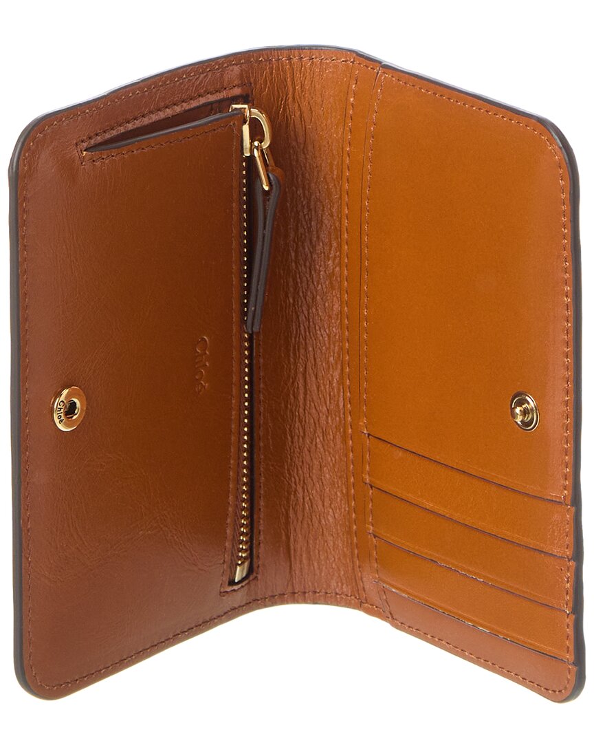 Chloe Logo Leather Card Case