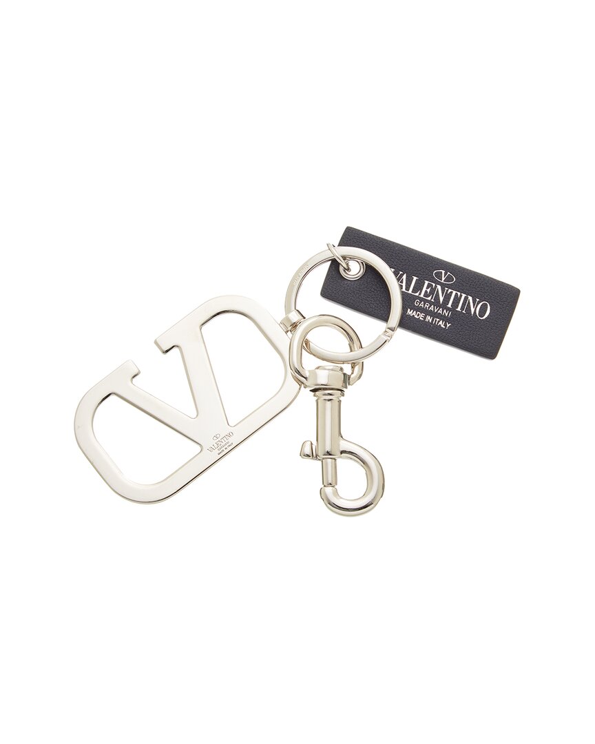 Valentino Vlogo Signature Metal Keychain
