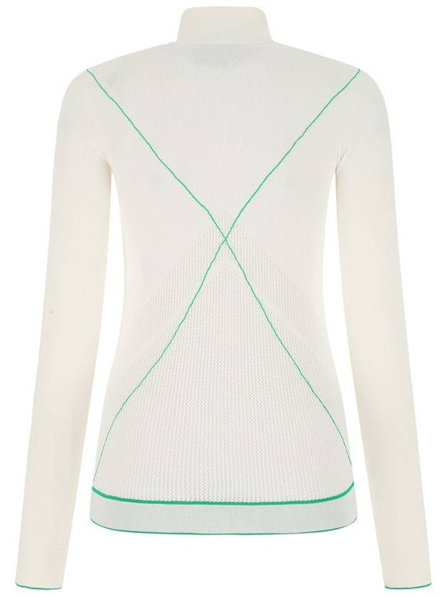 Bottega Veneta Salon Contrast Stitch Neck Collar White