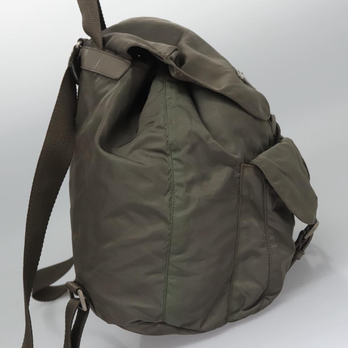 PRADA Backpack Nylon Khaki 112090