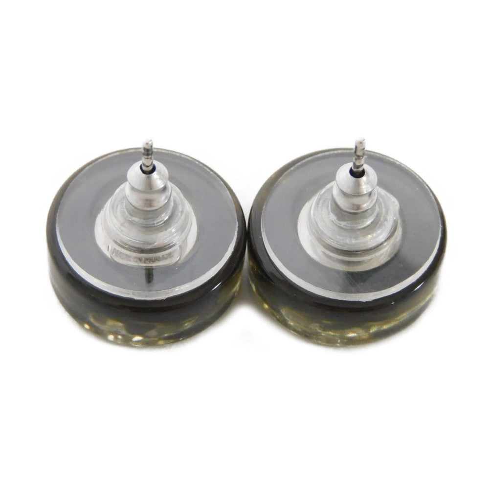 Chanel Round Crystal Coco Mark Earrings