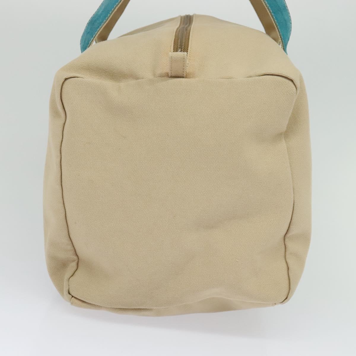 PRADA Boston Bag Canvas Beige 114247