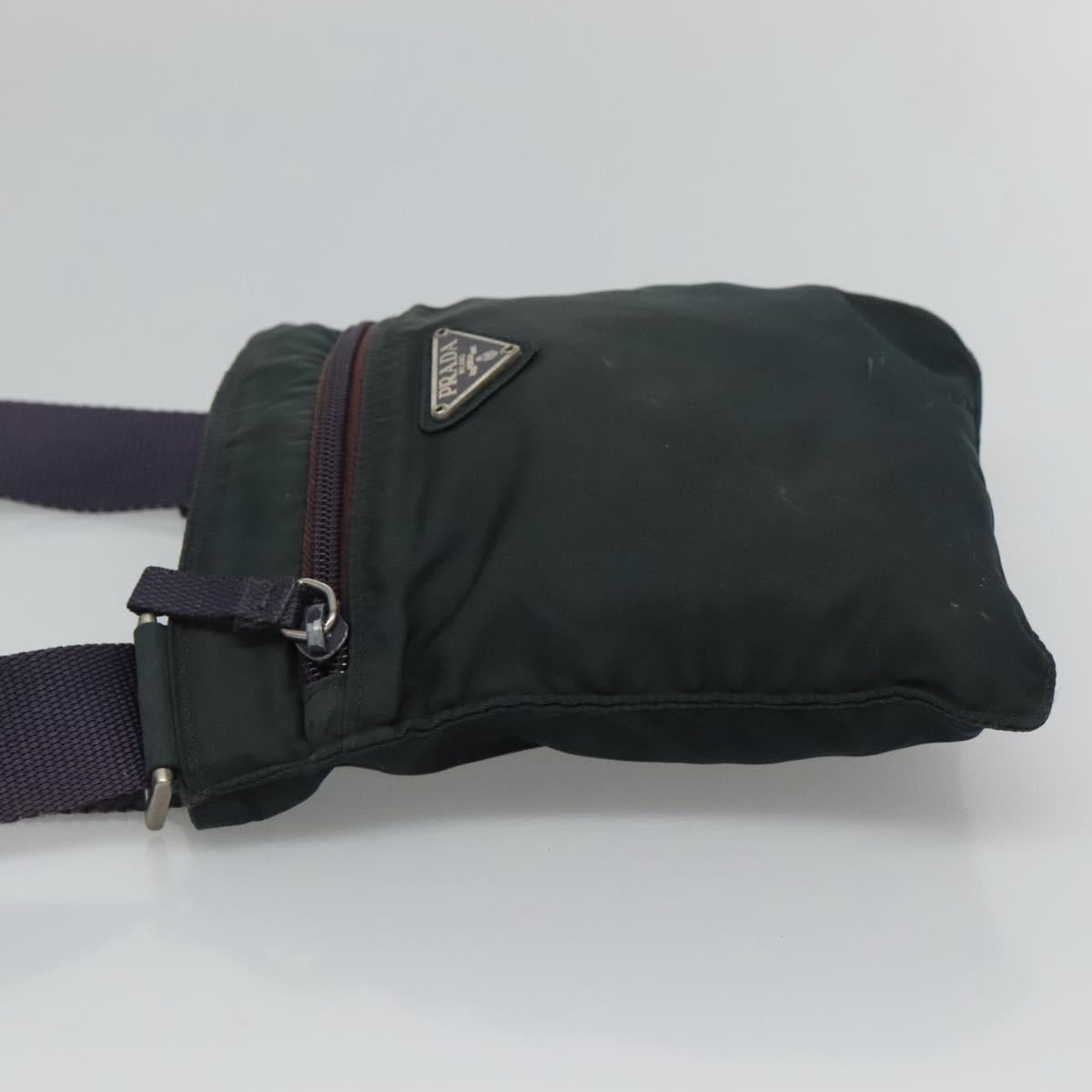 PRADA Shoulder Bag Nylon Green 114394