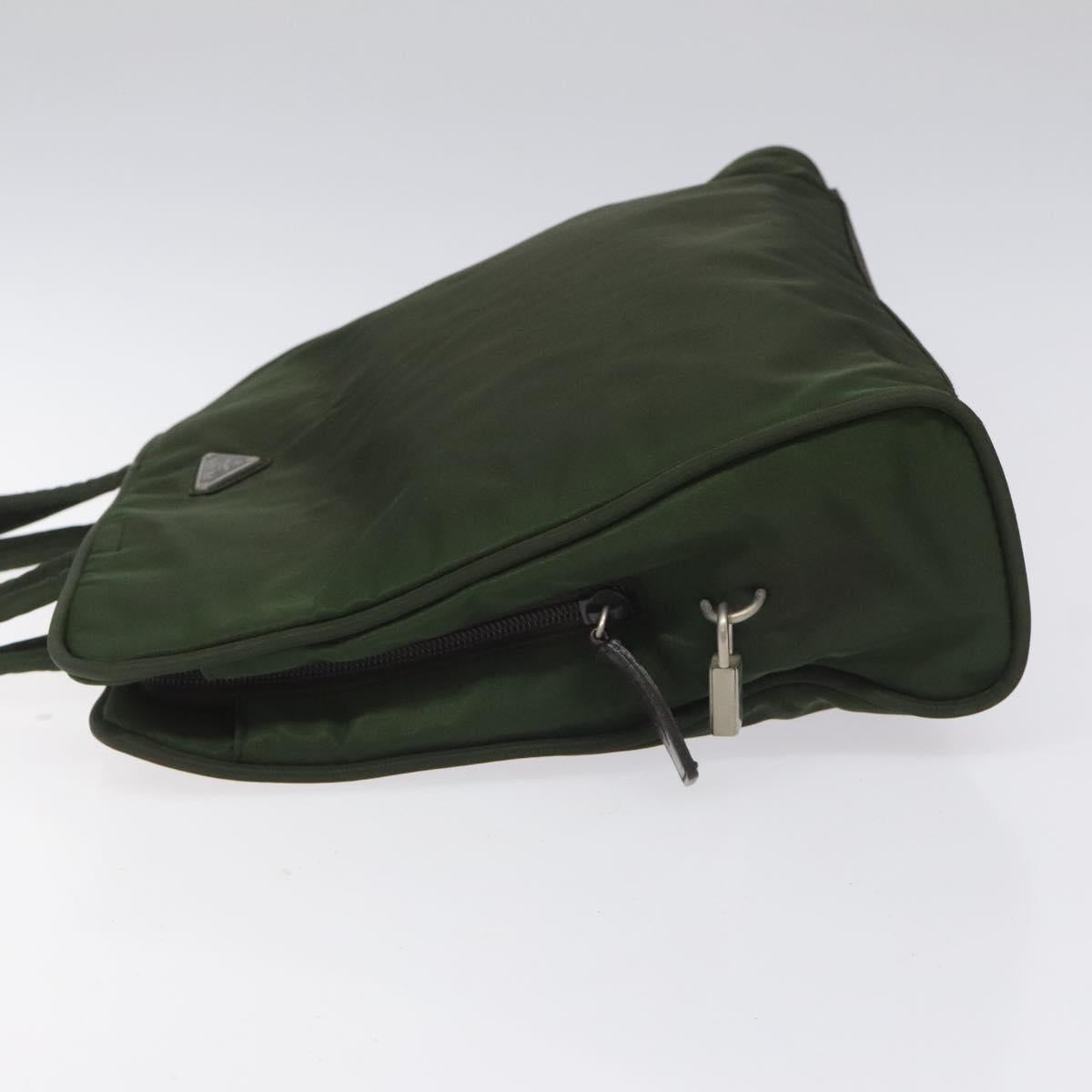 PRADA Hand Bag Nylon Green 114431