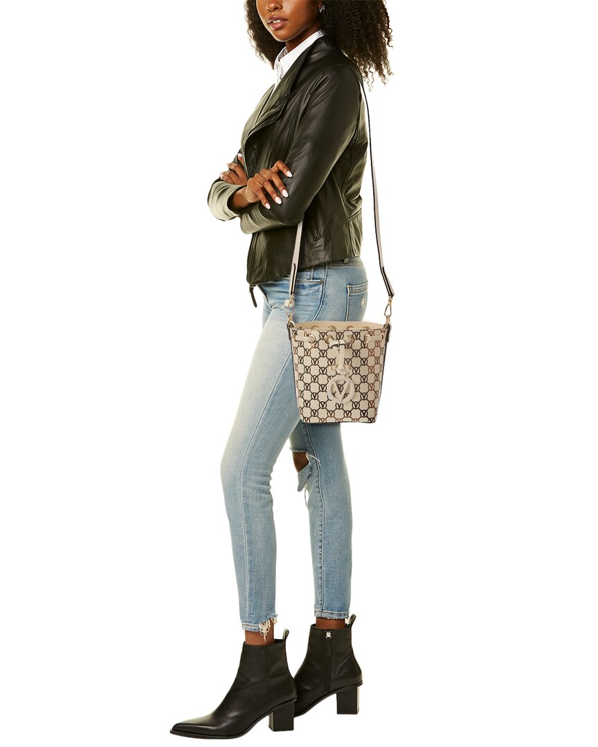 Valentino By Mario Valentino Jules Monogram Leather Bucket Bag