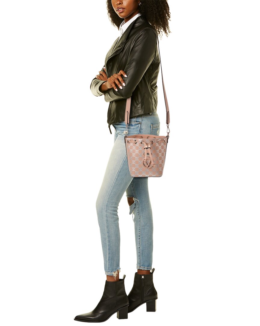Valentino By Mario Valentino Jules Monogram Leather Bucket Bag