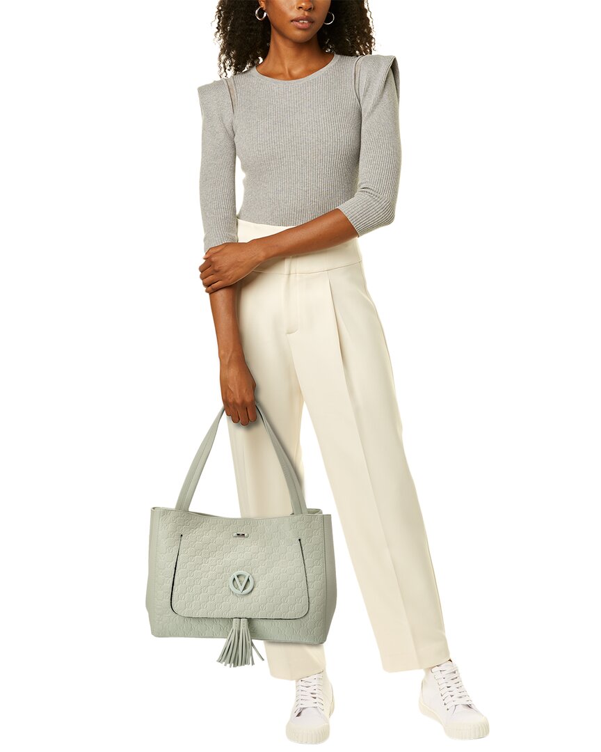 Valentino By Mario Valentino Ollie Dollaro Monogram Leather Tote