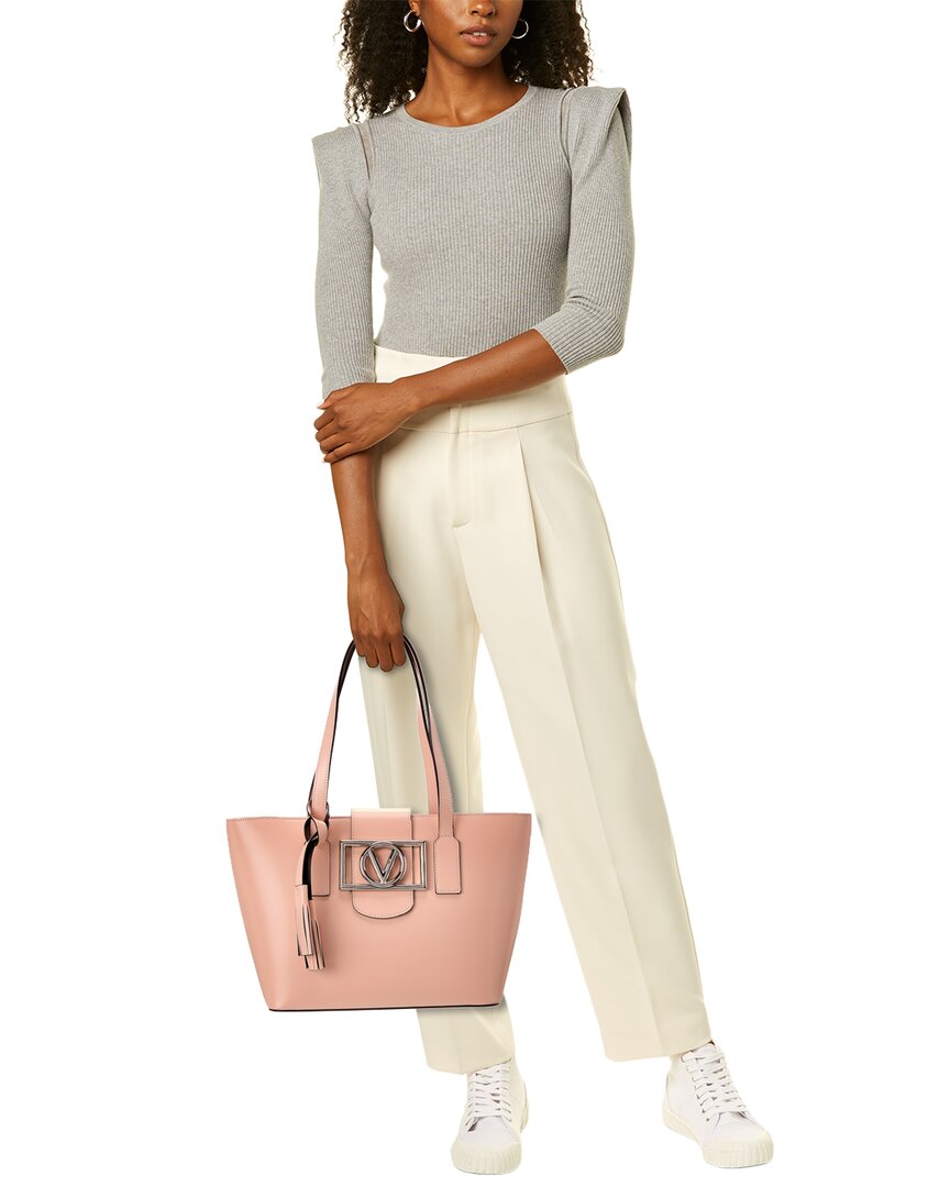 Valentino By Mario Valentino Delphine Super V Leather Tote