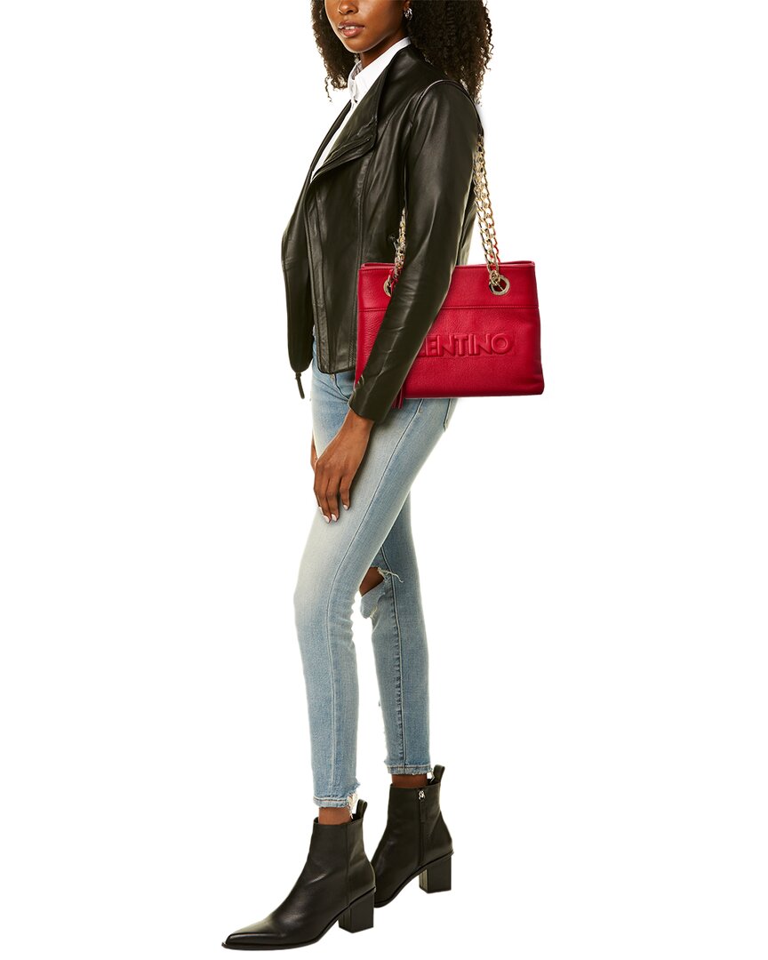 Valentino By Mario Valentino Kali Embossed Leather Shoulder Bag