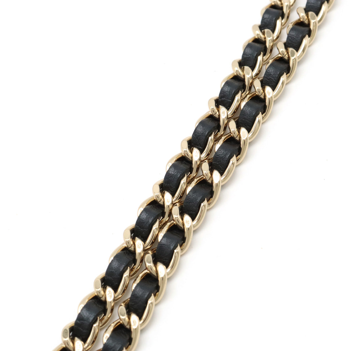 Chanel Canvas Leather Chain Wallet Navy