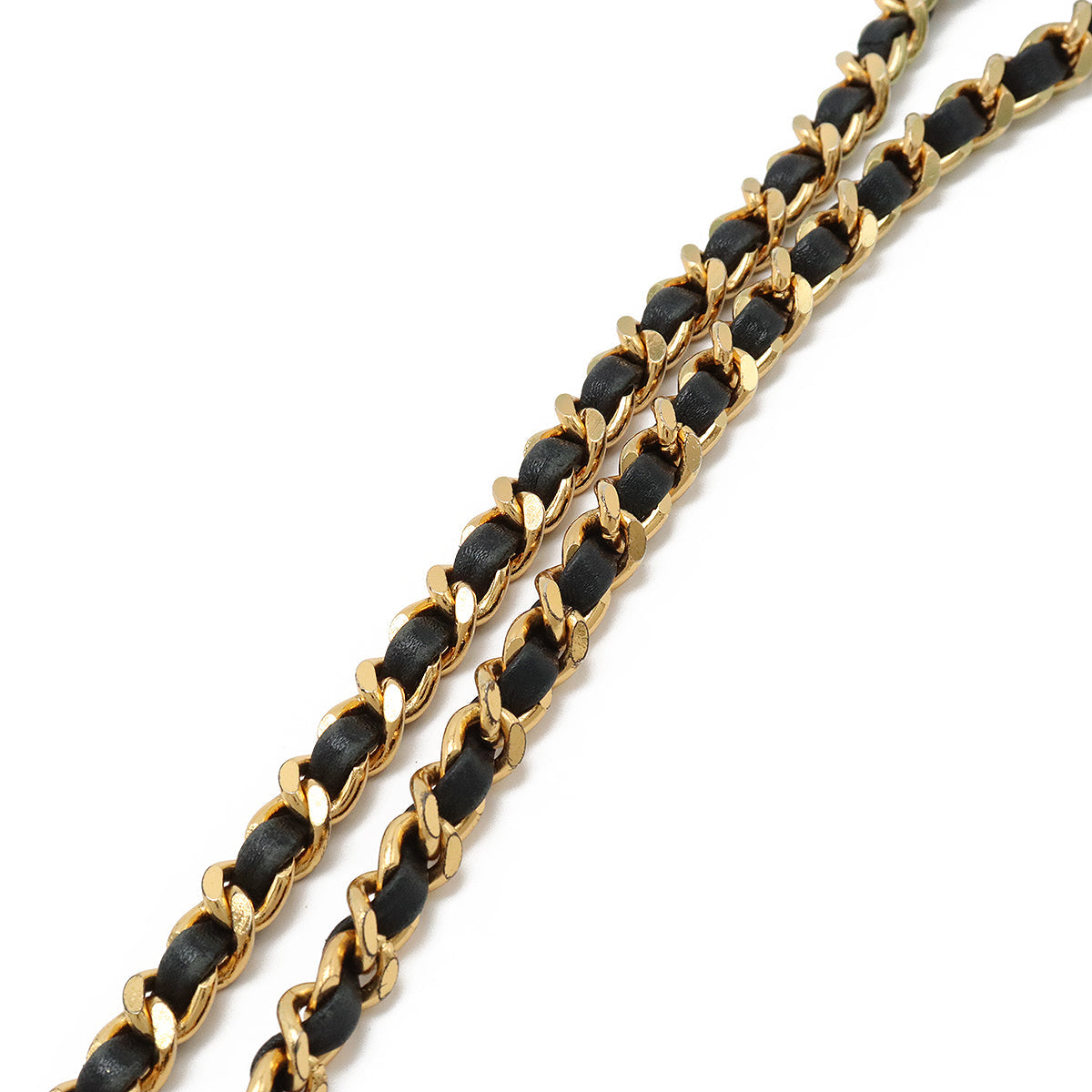 Chanel Coco Mark Chain Wallet Patent Leather Black