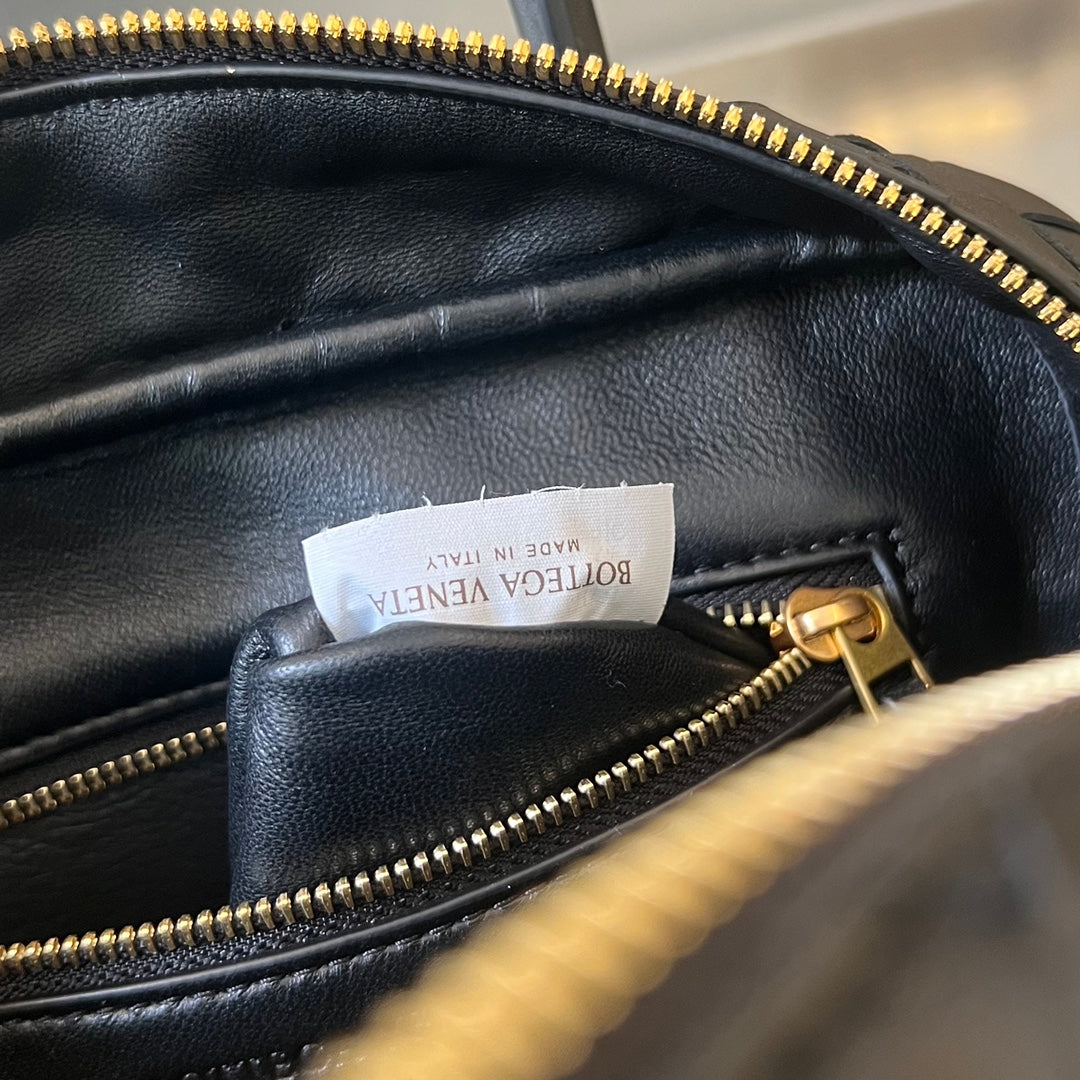 Bottega Veneta BV GETAWAY SMALL 23CM BLACK LAMBSKIN