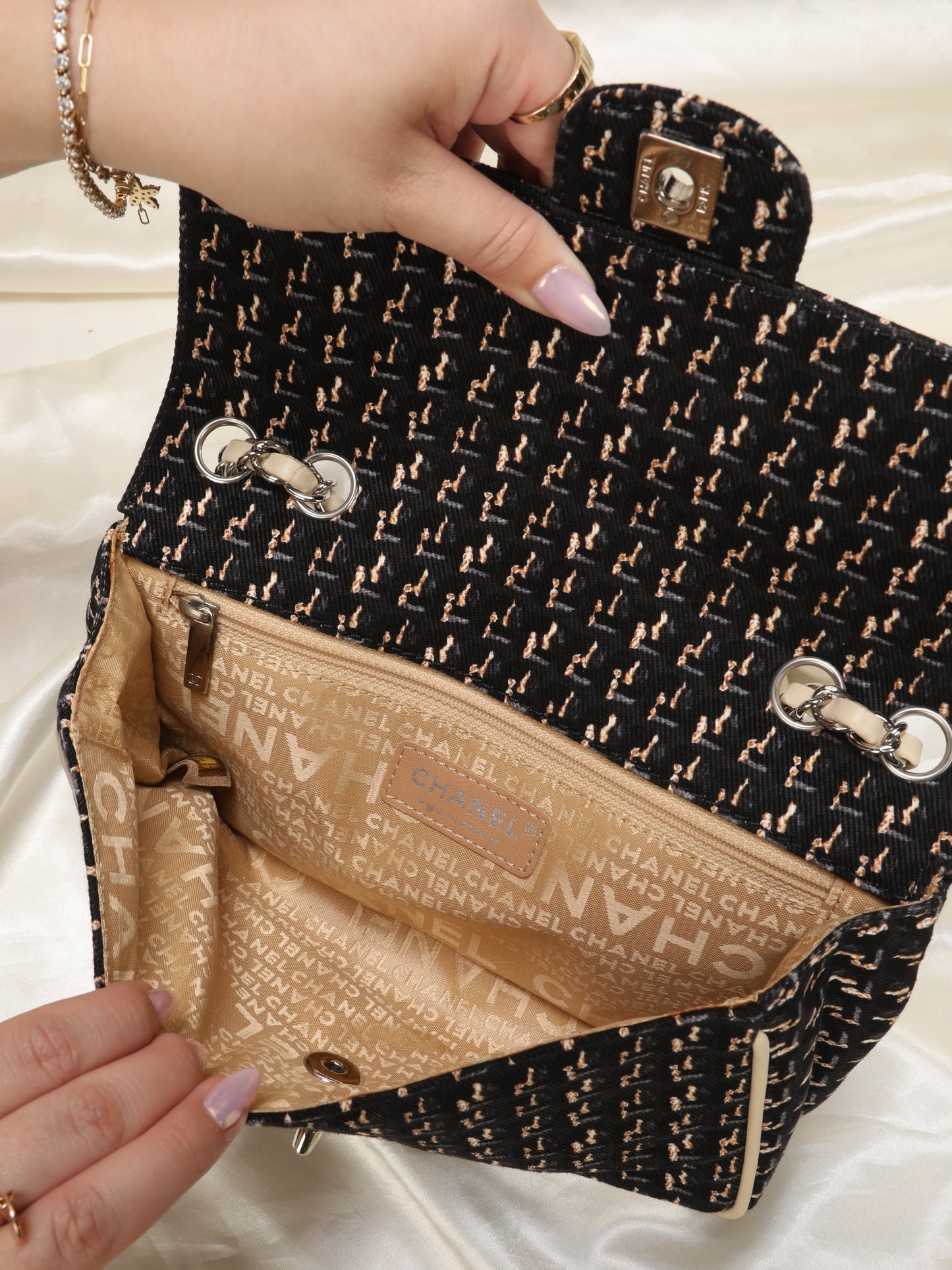 Rare Chanel Clover Half Flap Bag
