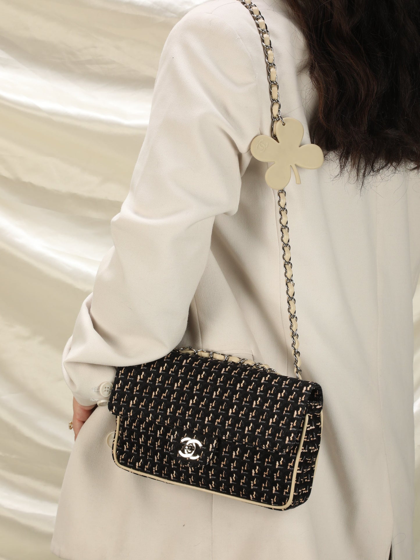 Rare Chanel Clover Half Flap Bag