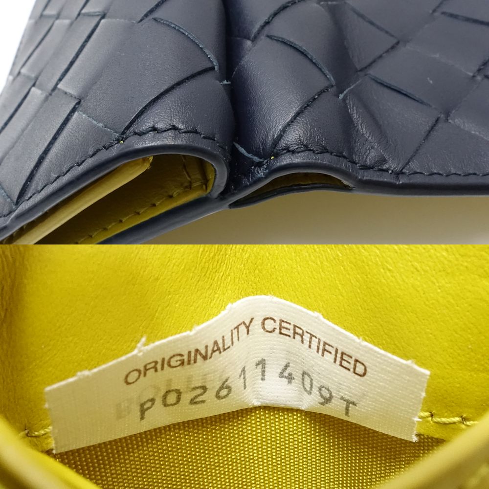 Bottega Veneta Leather Trifold Wallet Intrecciato
