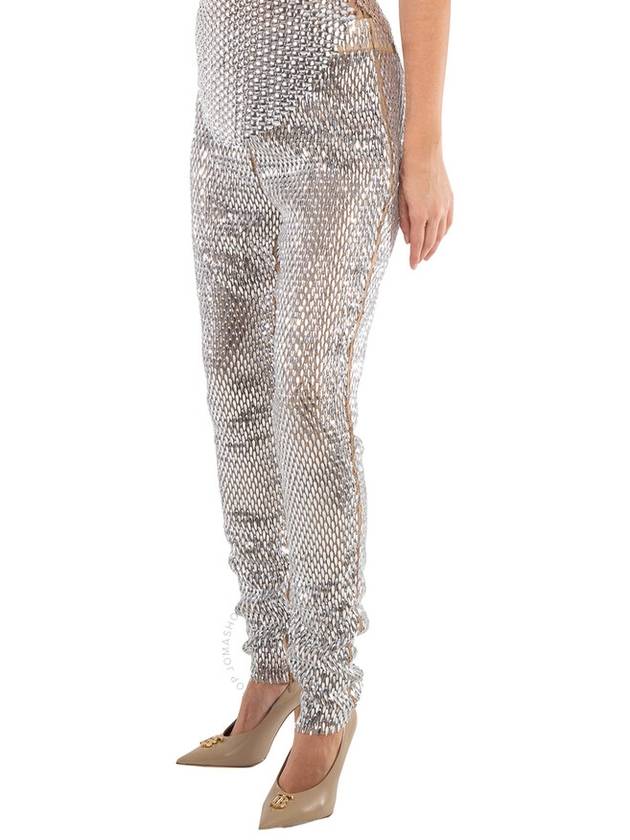 Burberry Burberry Metallic Paillette-Embellished Mesh Leggings, Brand Size 4 (US Size 2)