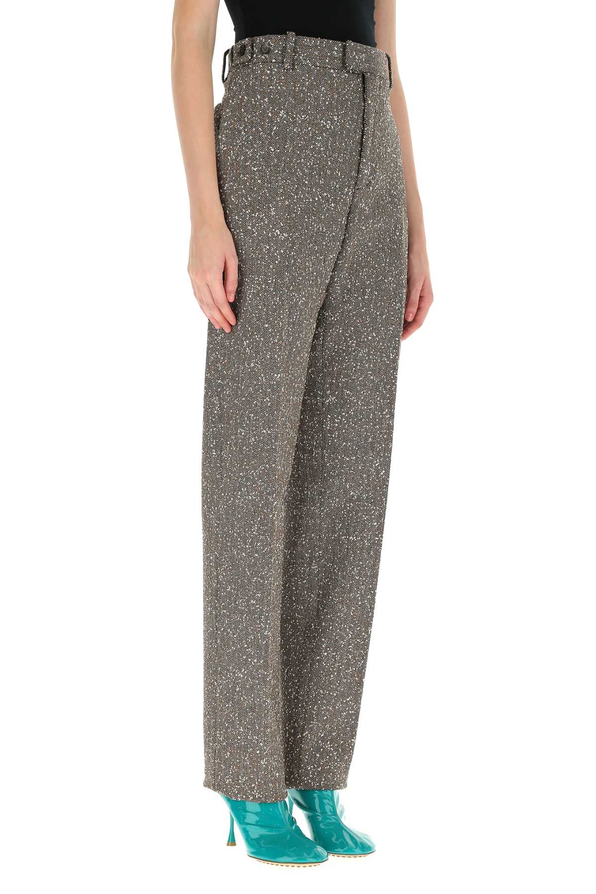 Bottega Veneta Women Embroidered Stretch Viscose Blend Pant