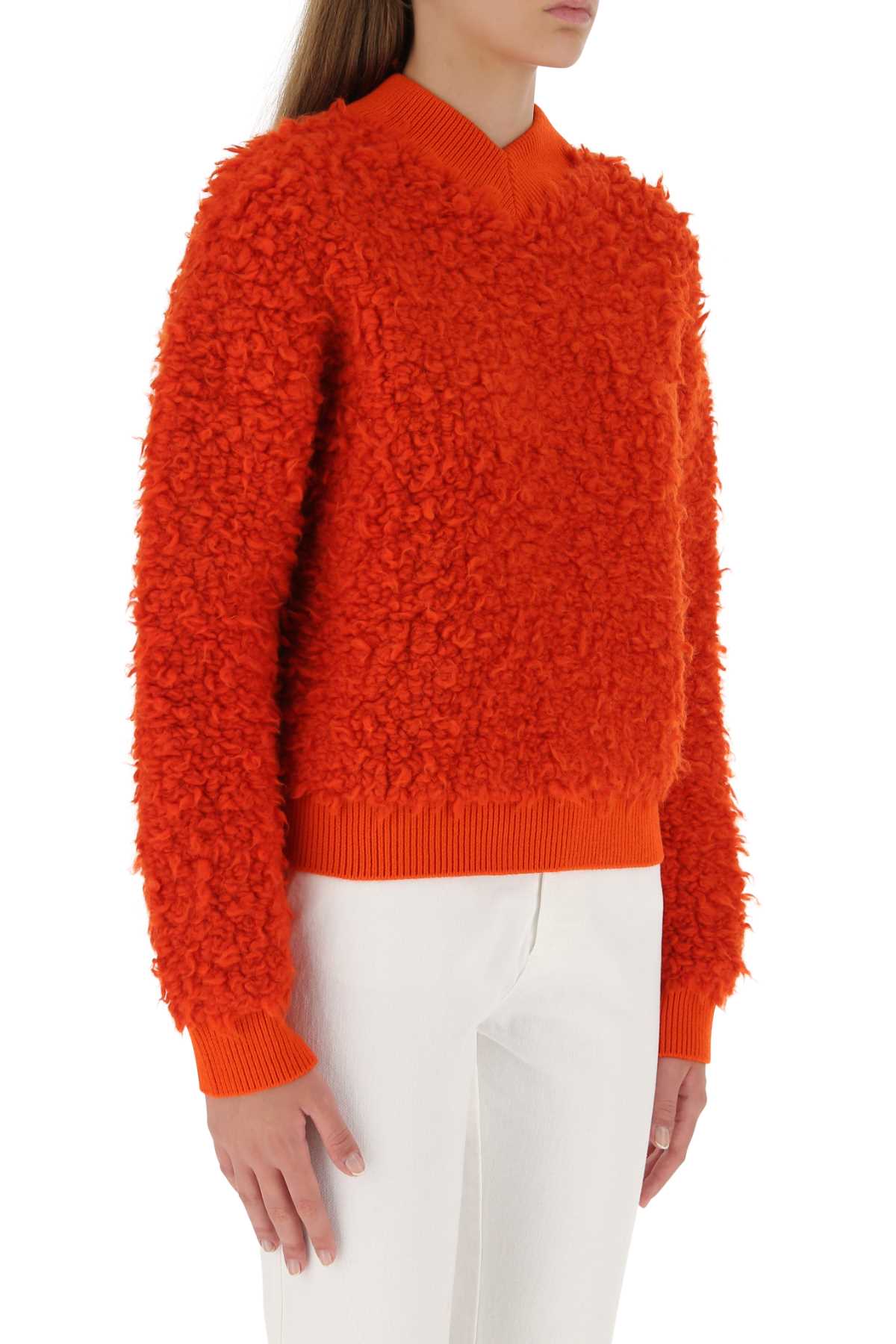 Bottega Veneta Women Red Boucle Sweater