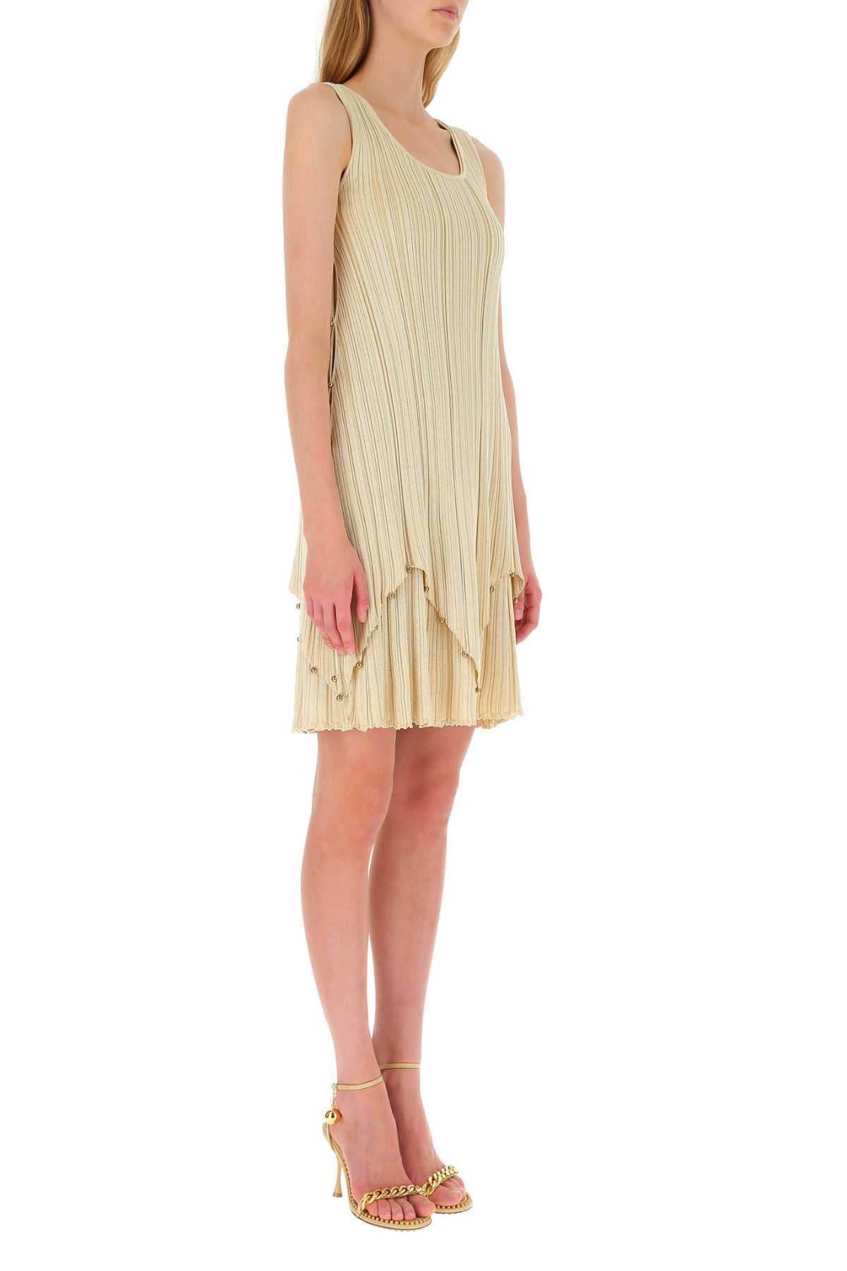 Bottega Veneta Women Gold Polyester Blend Dress
