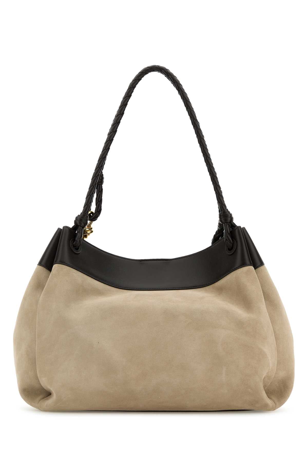 Bottega Veneta Women Two-Tone Suede Ad Leather Maxi Parachute Shopping Bag