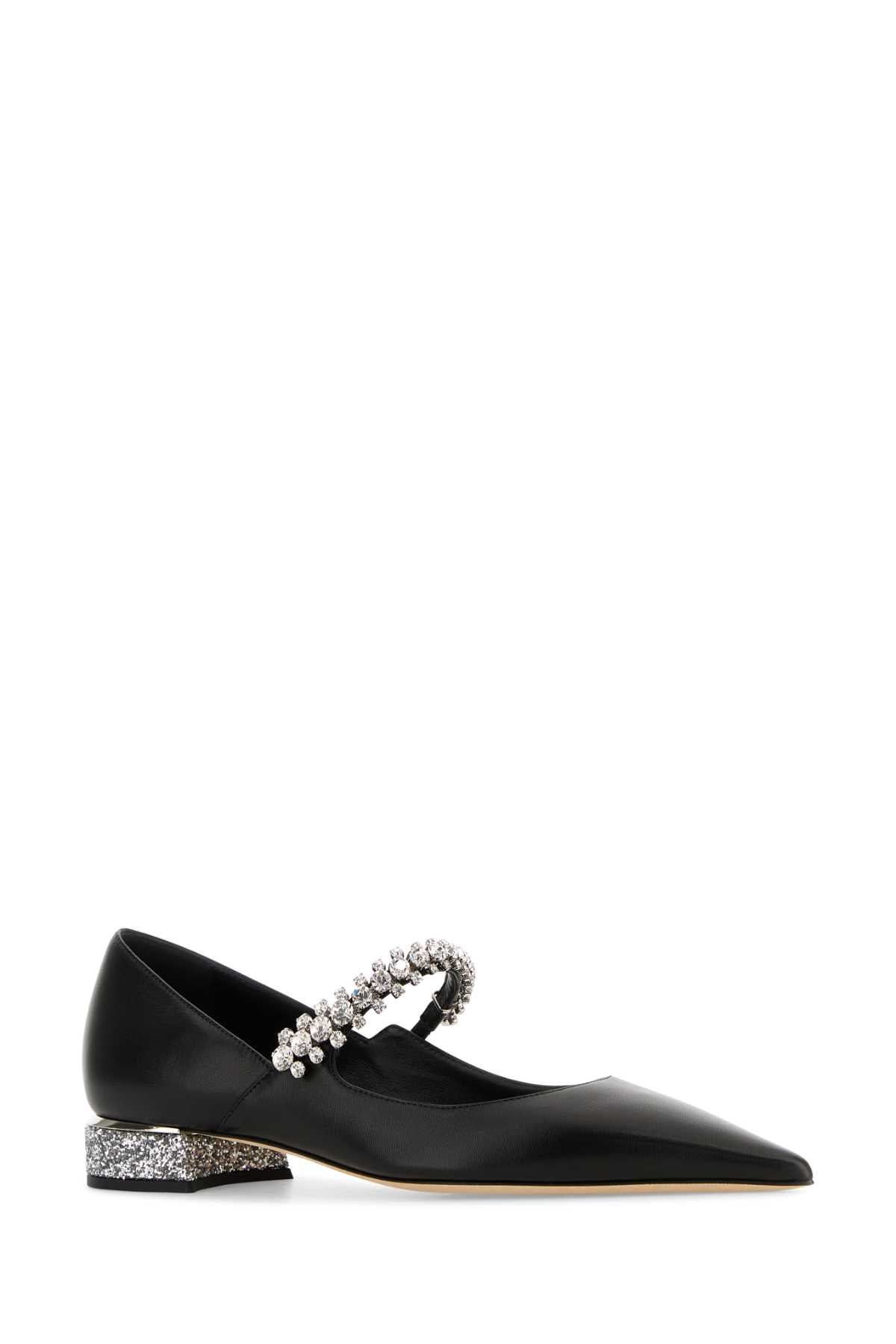 Jimmy Choo Women Black Nappa Leather Bing Ballerinas