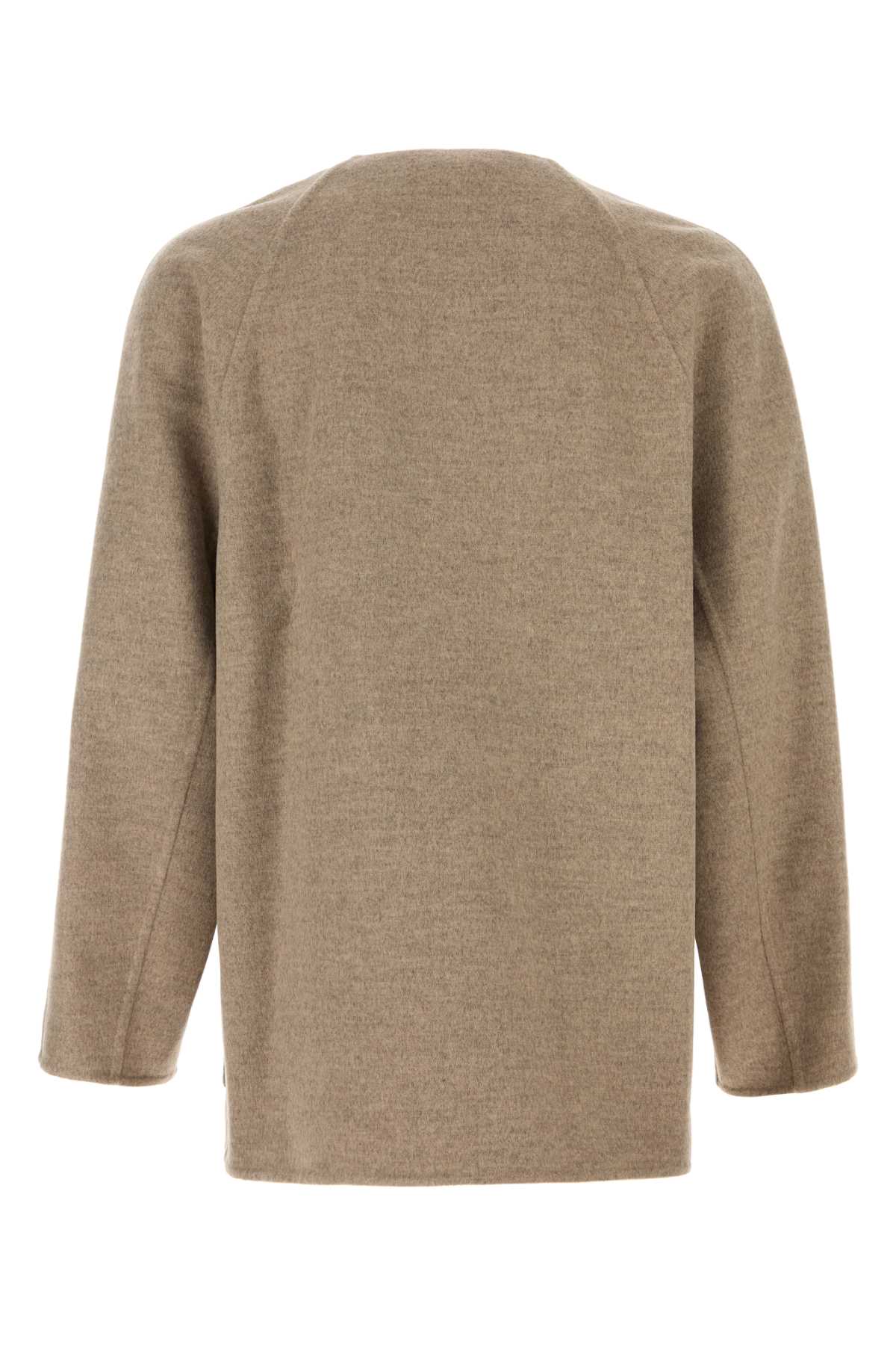 Bottega Veneta Men Dove Grey Wool Blend Cardigan