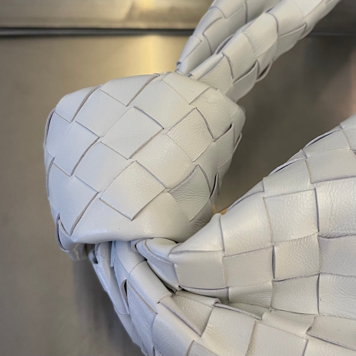 Bottega Veneta SMALL JODIE 48 WHITE CALFSKIN