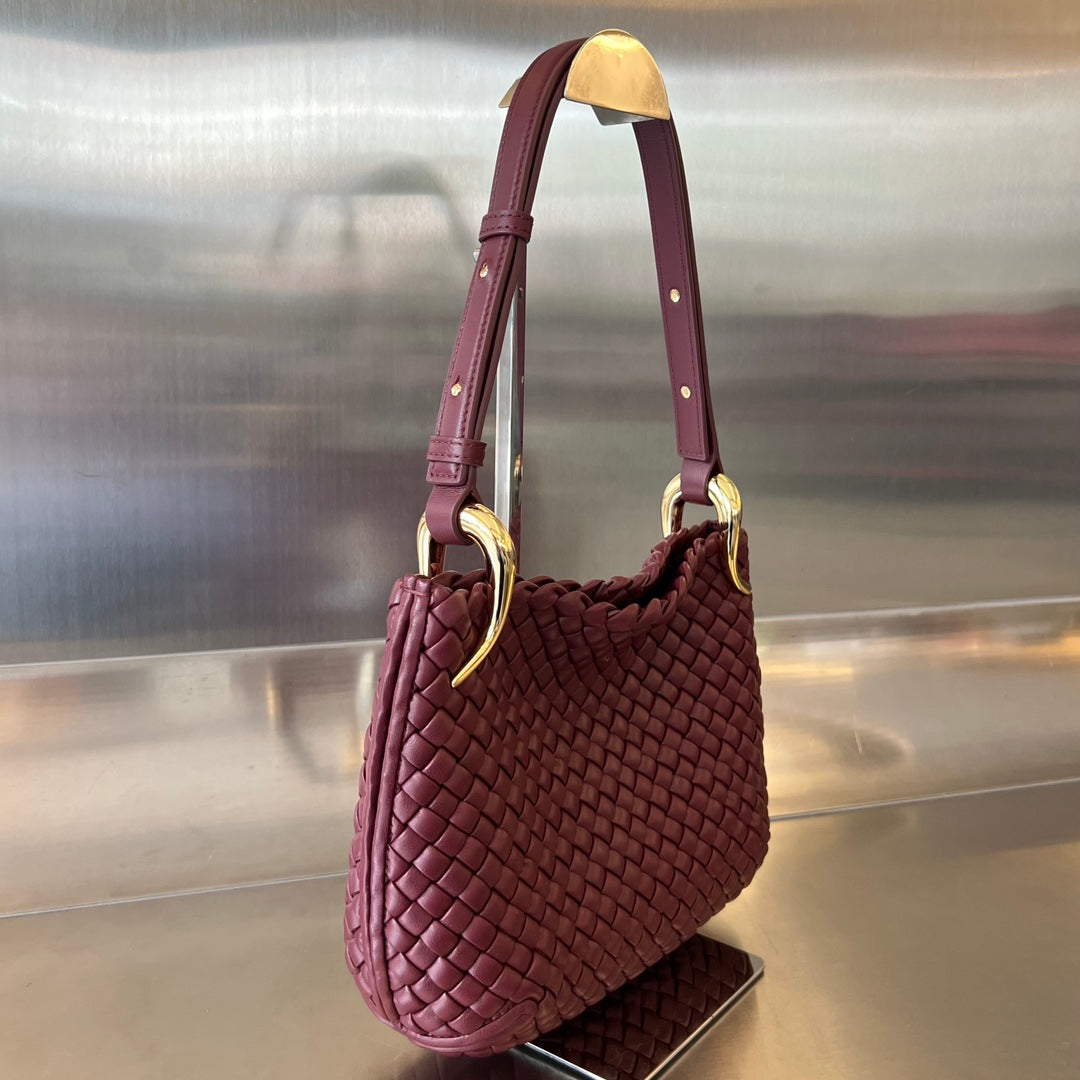 Bottega Veneta SMALL CLICKER 27 BAROLO LAMBSKIN