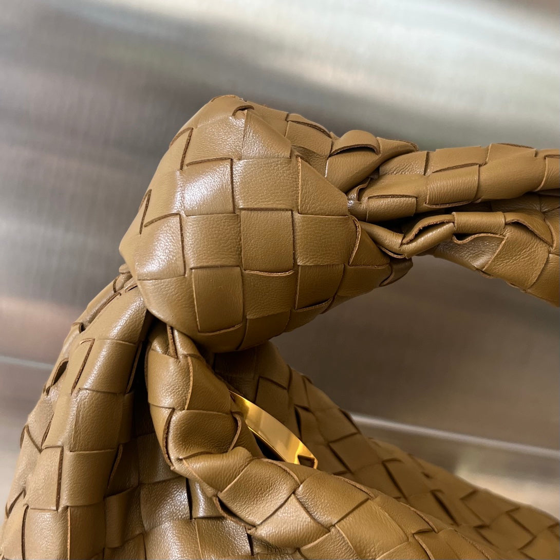 Bottega Veneta SMALL JODIE 48 CARAMEL BROWN CALFSKIN