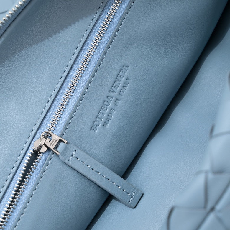 Bottega Veneta small jodie 48 cloud blue lambskin