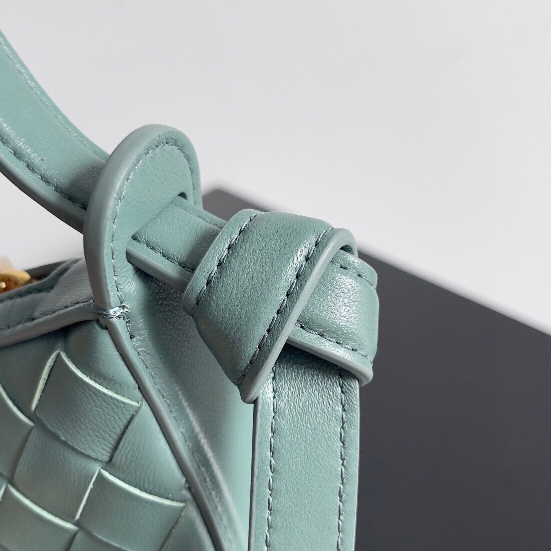 Bottega Veneta BV Mini Sunrise 23cm Mint Calfskin Ghw