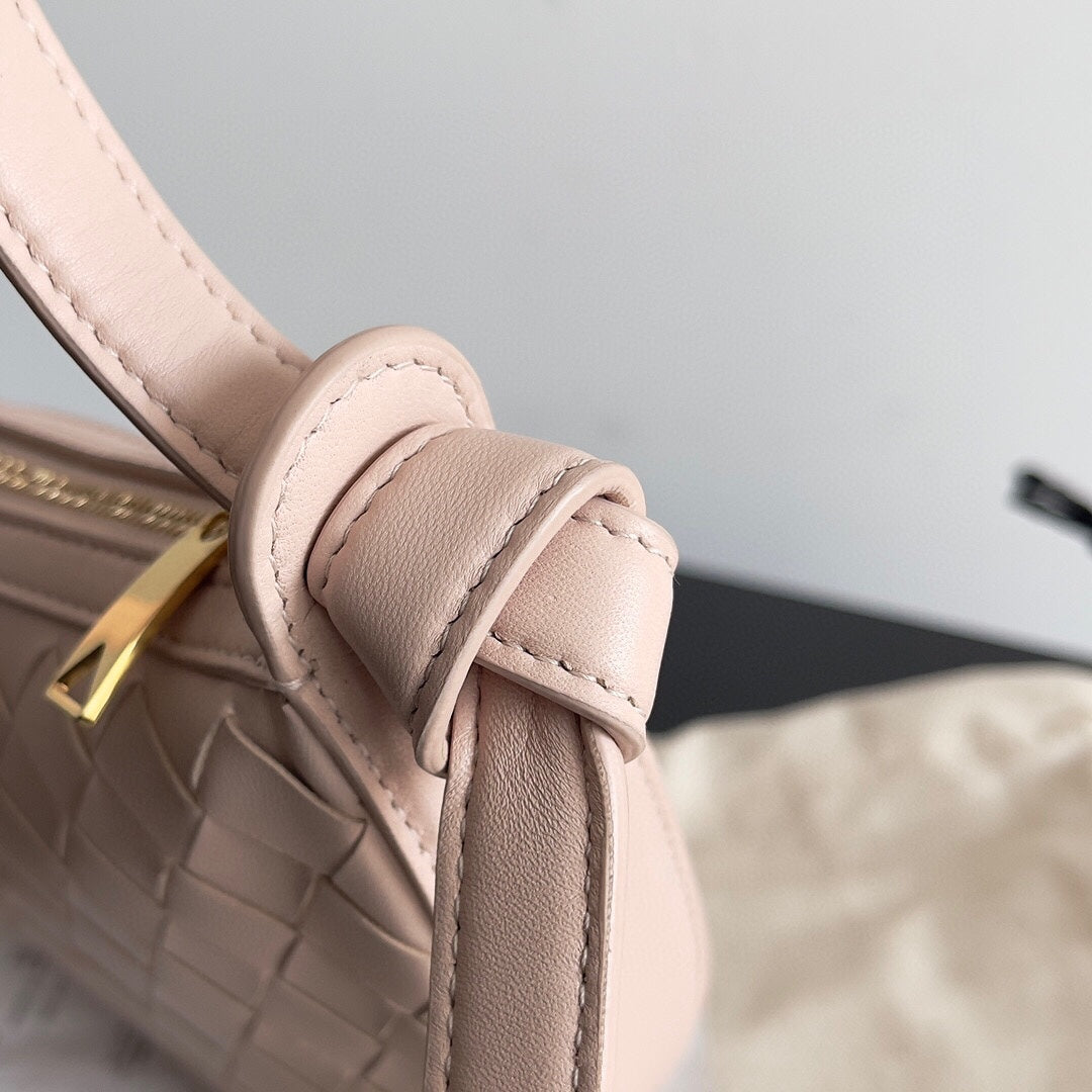 Bottega Veneta BV Mini Sunrise 23cm Light Pink Calfskin Ghw