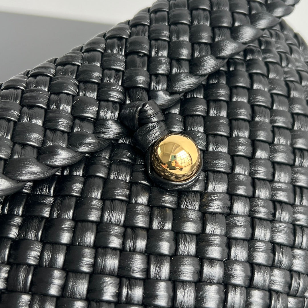 Bottega Veneta MINI COBBLE 20 BAG IN BLACK LAMBSKIN