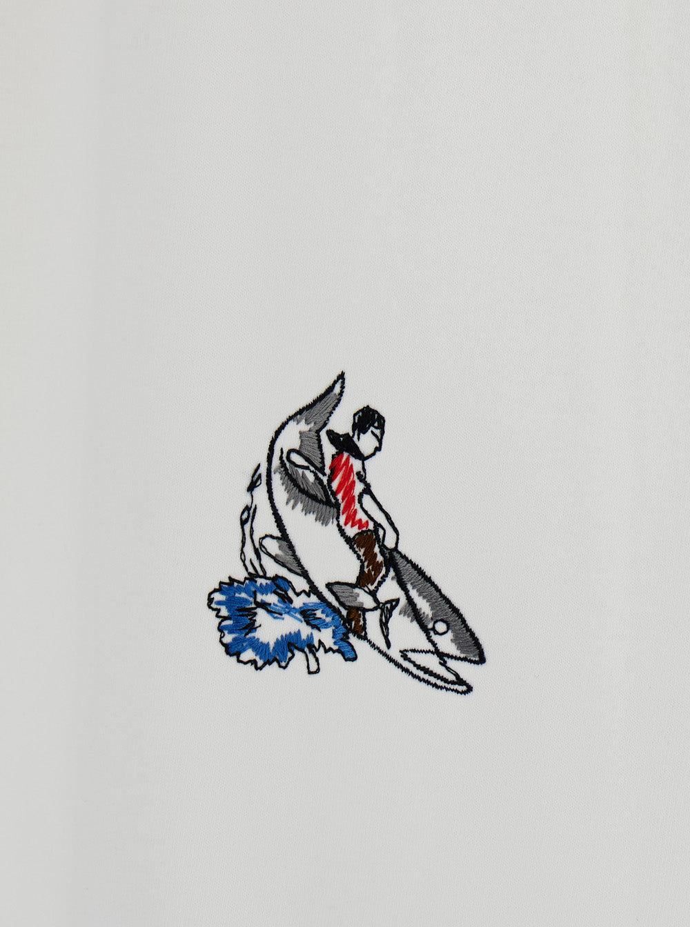 Bottega Veneta Men White T-Shirt With Applied Patch On The Front In Cotton Man