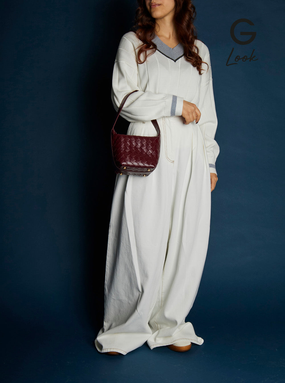 Bottega Veneta Women 'Candy Wallace' Bordeaux Handbag With Intrecciato Motif In Leather Woman