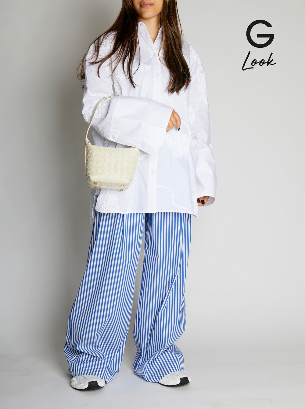 Bottega Veneta Women 'Candy Wallace' White Handbag With Intrecciato Motif In Leather Woman