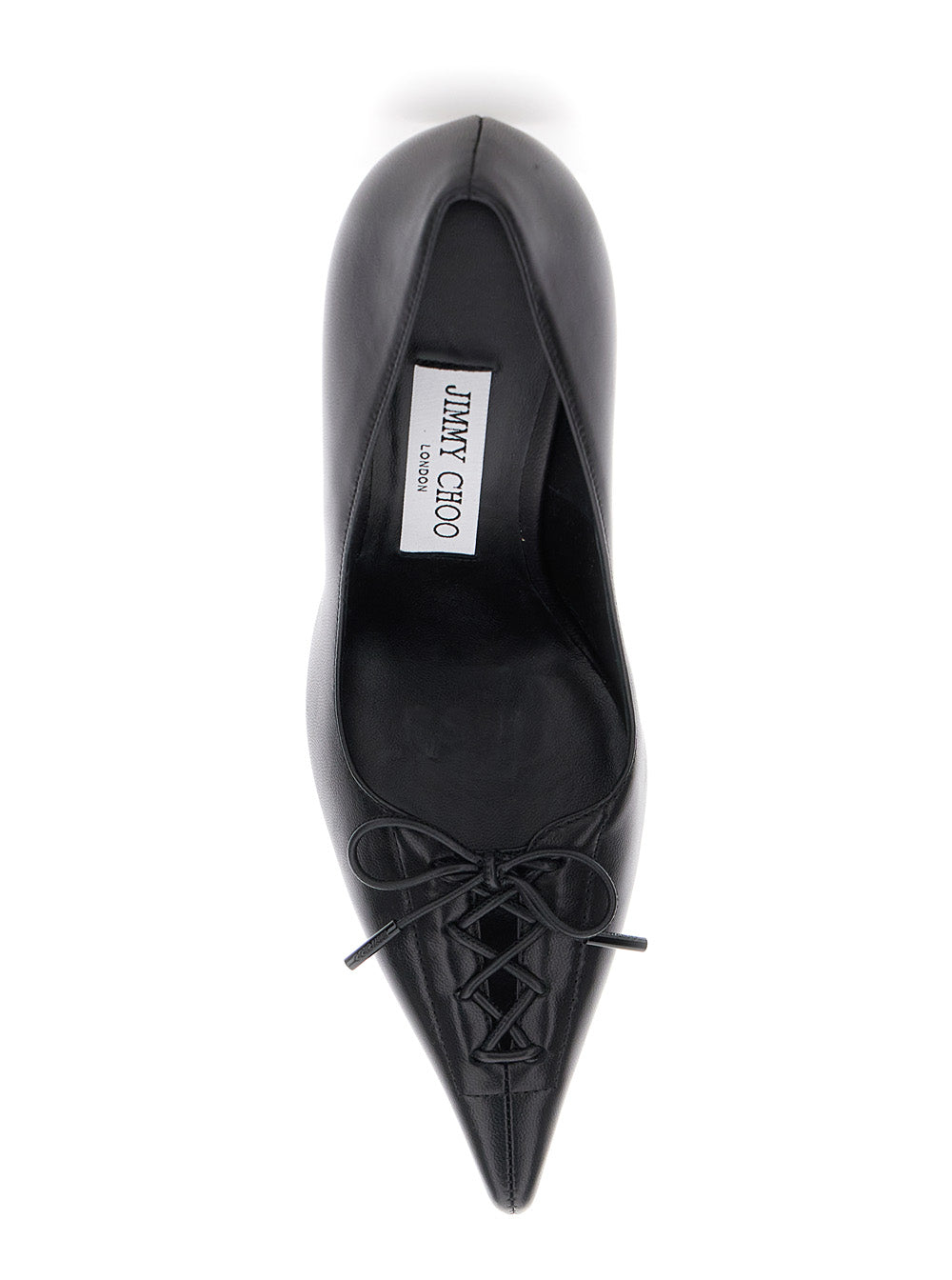 Jimmy Choo Women 'Scarlett' Black Pumps With High Stiletto Heel And Front Laces In Leather Woman