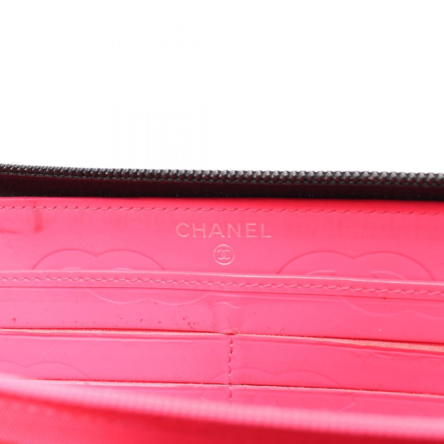 Chanel Cambon Line Round Zipper Long Wallet Leather Long Wallet A50078 in New Condition