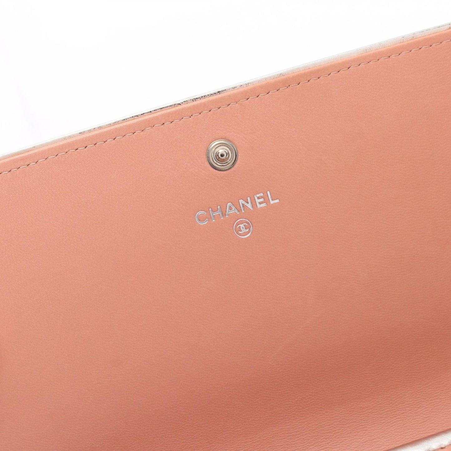 Chanel Matelasse Leather Long Wallet Pink