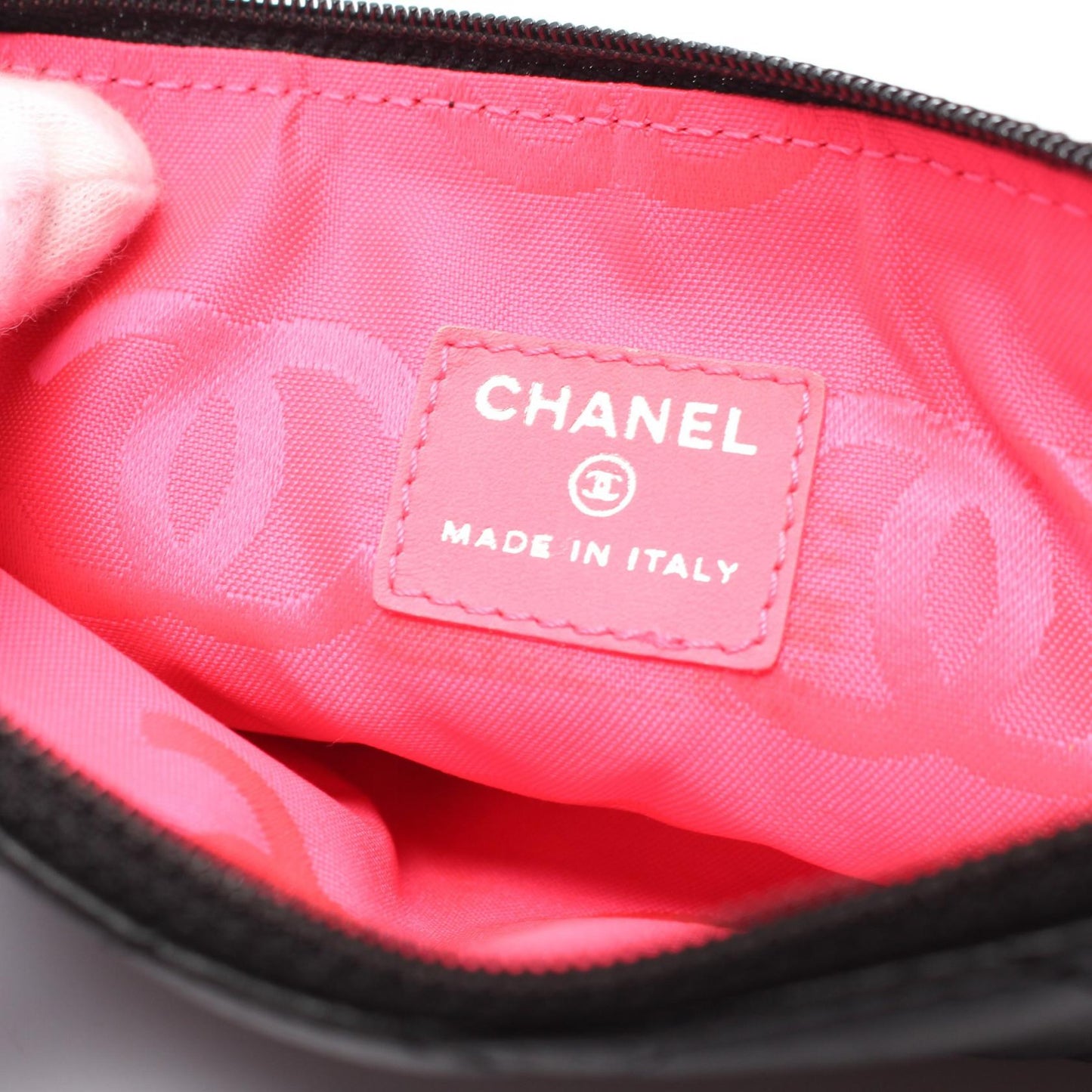 Chanel Cambon Zip Pouch Leather Coin Case 9820703 in New Condition