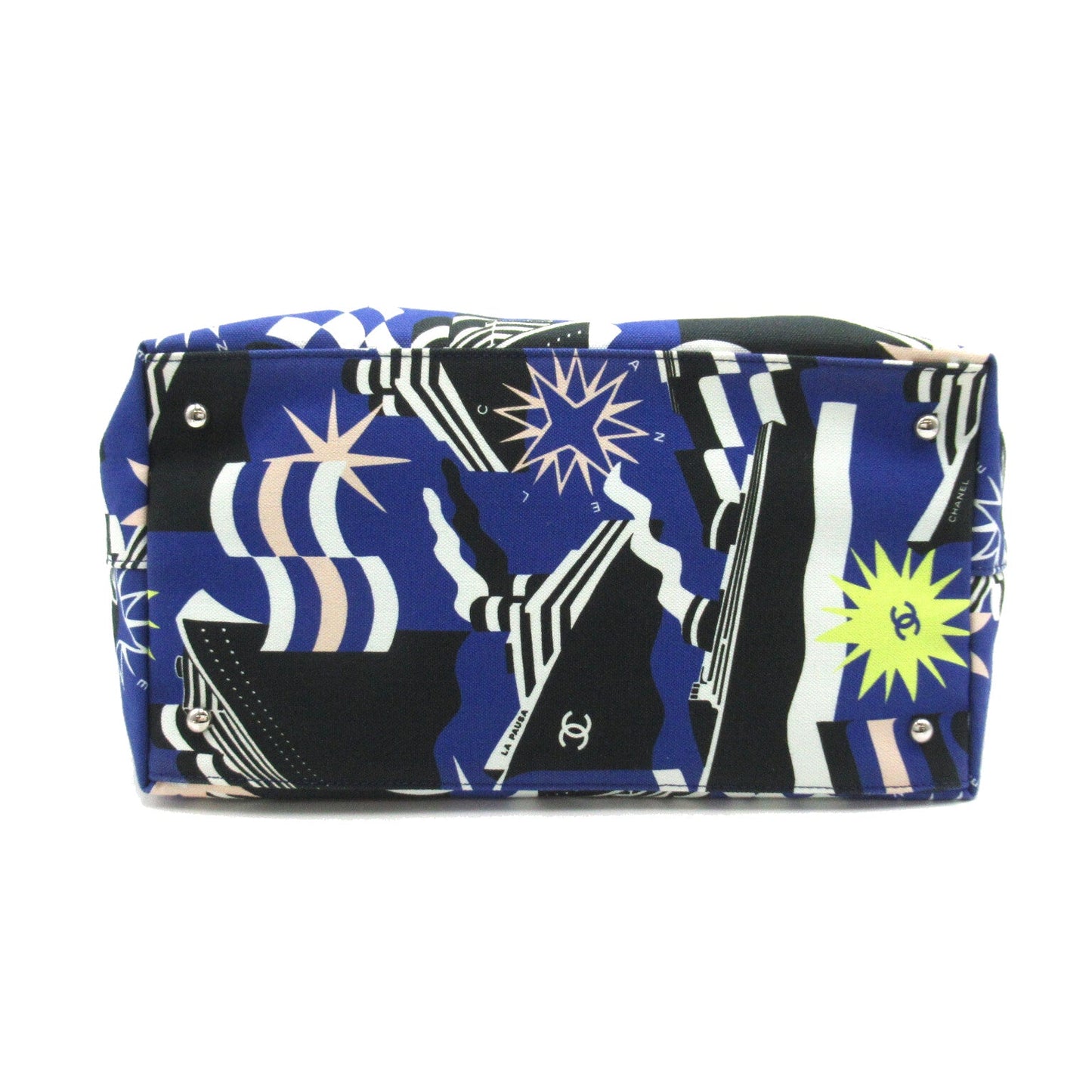 Chanel La Pausa Collection 2-Way Tote Canvas Tote Bag 27137678 in Great Condition